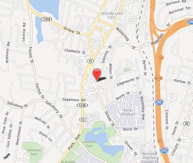 Location Map: 300 Grove St. Worcester Worcester, MA 01605
